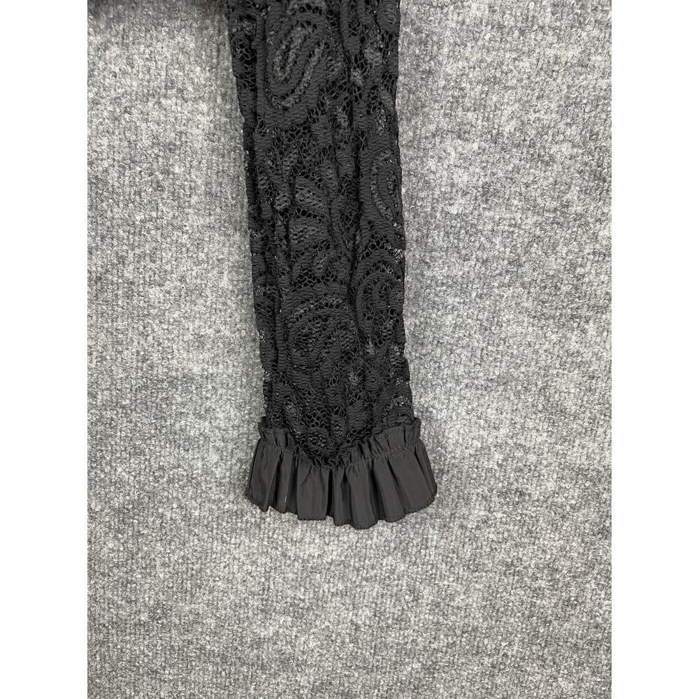 Joseph Ribkoff Black Lace Bolero Jacket With Ruffle Trim Size 12 - Picture 11 of 11